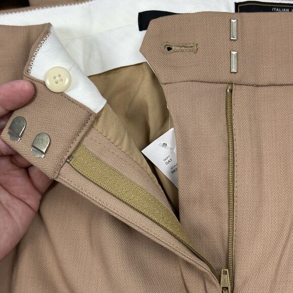 J Crew NWT $198 Willa Cropped Flare Pant in Italian City Wool 12 Camel Brown Tan - Picture 7 of 16